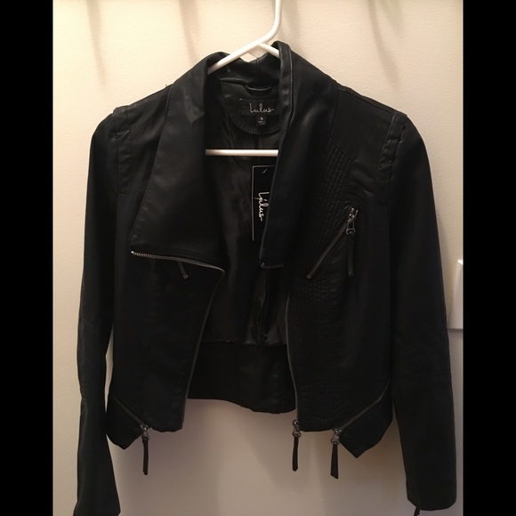 up on a tuesday black vegan leather jacket